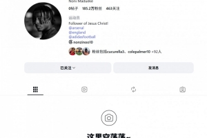 引发猜测！马杜埃凯清空INS全部动态，仅保留阿森纳与英格兰队标签