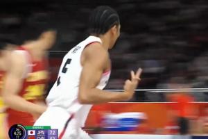 无奈！日本男篮攻势如潮 中国男篮分差被拉大至全场最大的35分
