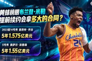 小乔治5年1.575亿、奥萨尔5年1.55亿先后续约 同届榜眼米勒的合同会有多大？