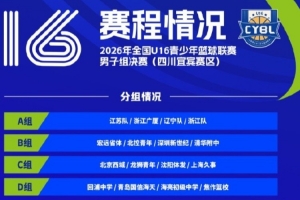 2026全国U16青少年篮球联赛男子组决赛23日打响 29日收官