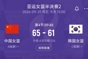 一度被反超！中国女篮和韩国女篮第三节打成24比25