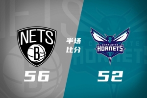 半场战报：篮网56-52领先黄蜂 小迈克尔·波特16分 兰德尔13分 里德13分