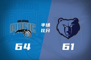 半场战报：灰熊61-64落后魔术，布泽尔14+5，班凯罗11+5