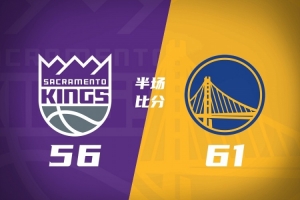 半场战报-勇士61-56国王 伦德博格20+8 阿卡夫16+5 本·西蒙斯7分