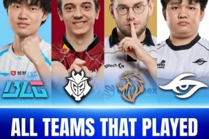 今年仅四队参加了全部国际赛事：BLG、G2、LYON、TSW