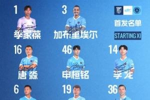 深圳新鹏城客场挑战大连英博海发，首发11人公布
