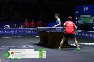 国乒扳平比分！乒乓球亚锦赛女团决赛：王艺迪3-2力克张本美和