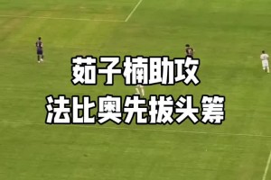 实拍：国安球迷刚抱怨完传球，这边茹子楠已助攻法比奥完成破门
