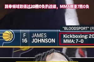詹姆斯约翰逊：直到现在，比起篮球我依然更喜欢格斗！