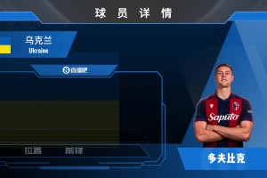 官宣博洛尼亚租借罗马前锋多夫比克⚽️看乌克兰神锋精彩集锦