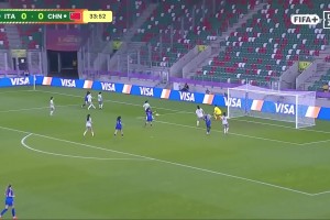 阿皮亚补射空门得手，U20女足0-1落后意大利！
