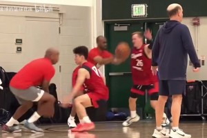 能留下来吗？河村勇辉在快船训练营的防守、运控训练！