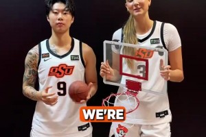 毫不客气！邓雨婷在俄克拉荷马州立大学媒体日“隔扣”队友！